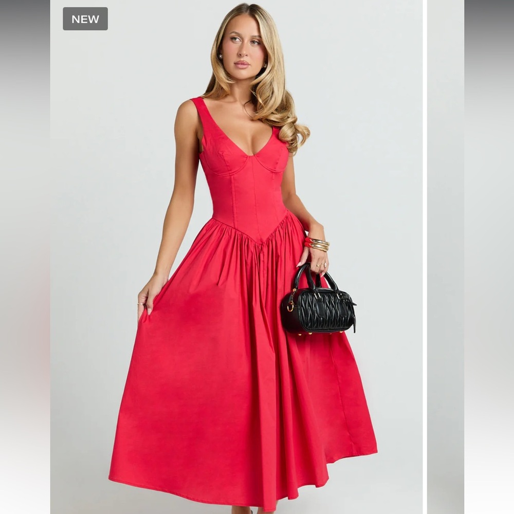 Showpo Vibrant Red Midi Dress